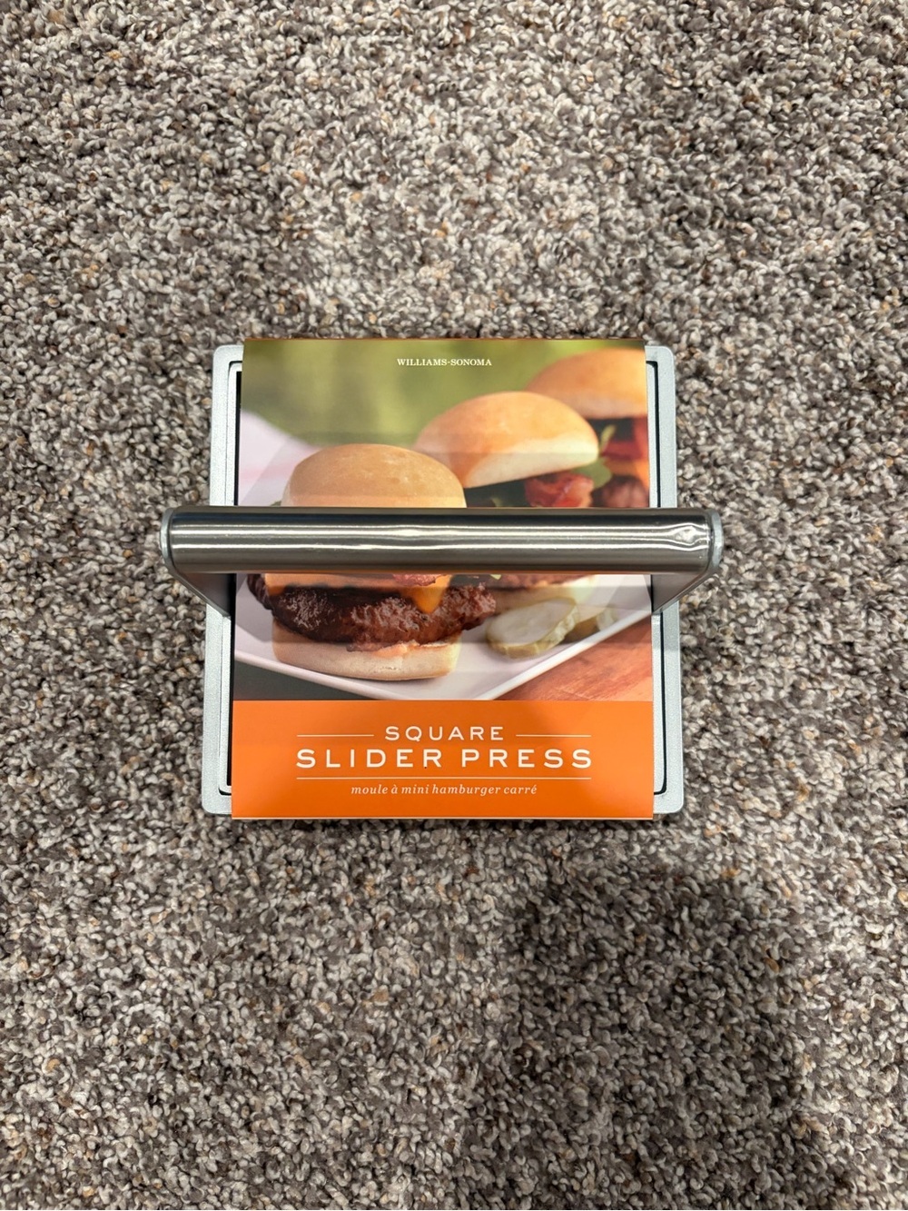 Williams Sonoma Stainless Steel Square Slider Press